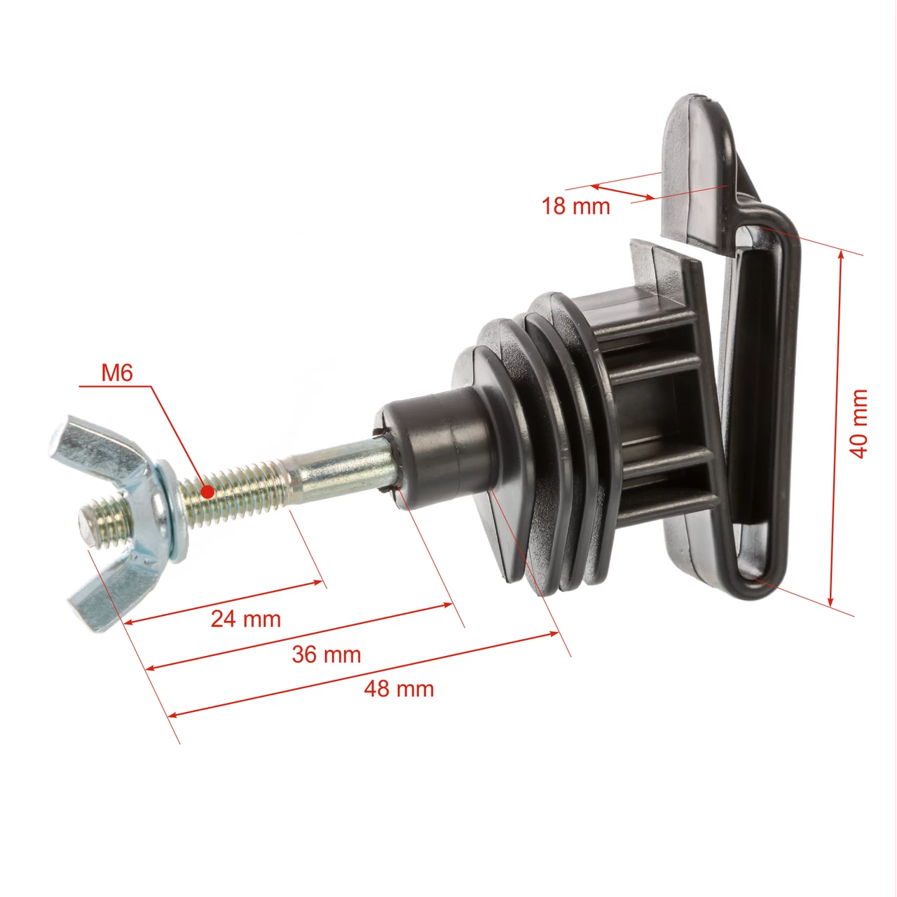 Isolatore per nastro con filetto metrico M6