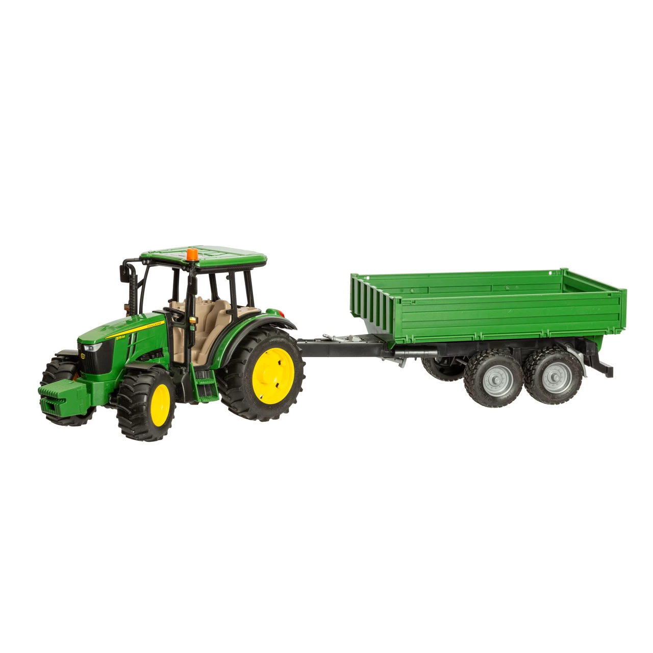 Trattore giocattolo John Deere 5115M con rimorchio