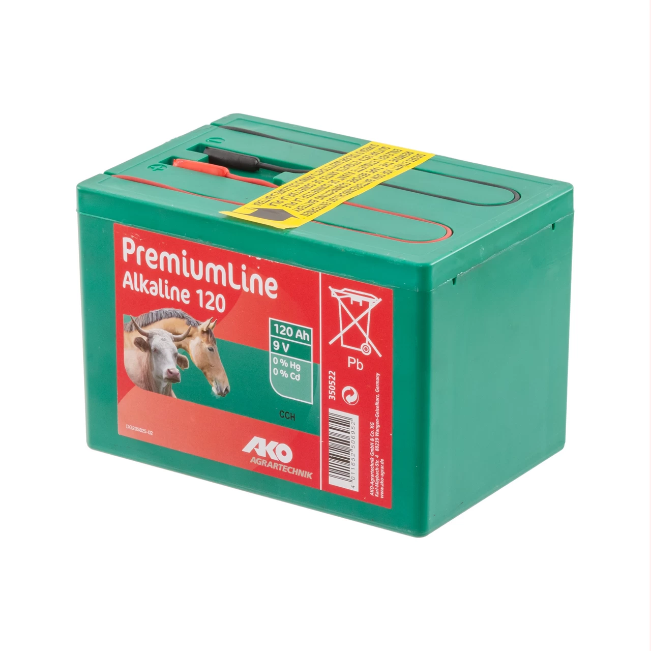 Batteria a secco da 9 V, 120 Ah