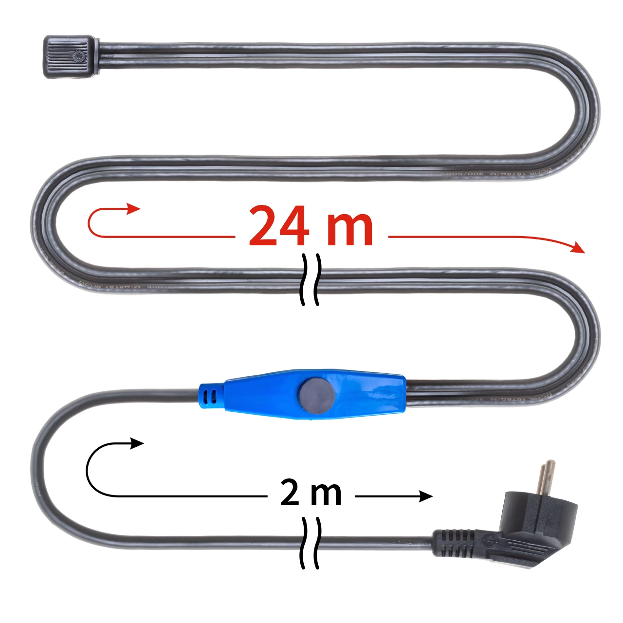 Cavo antigelo con termostato, 24 m