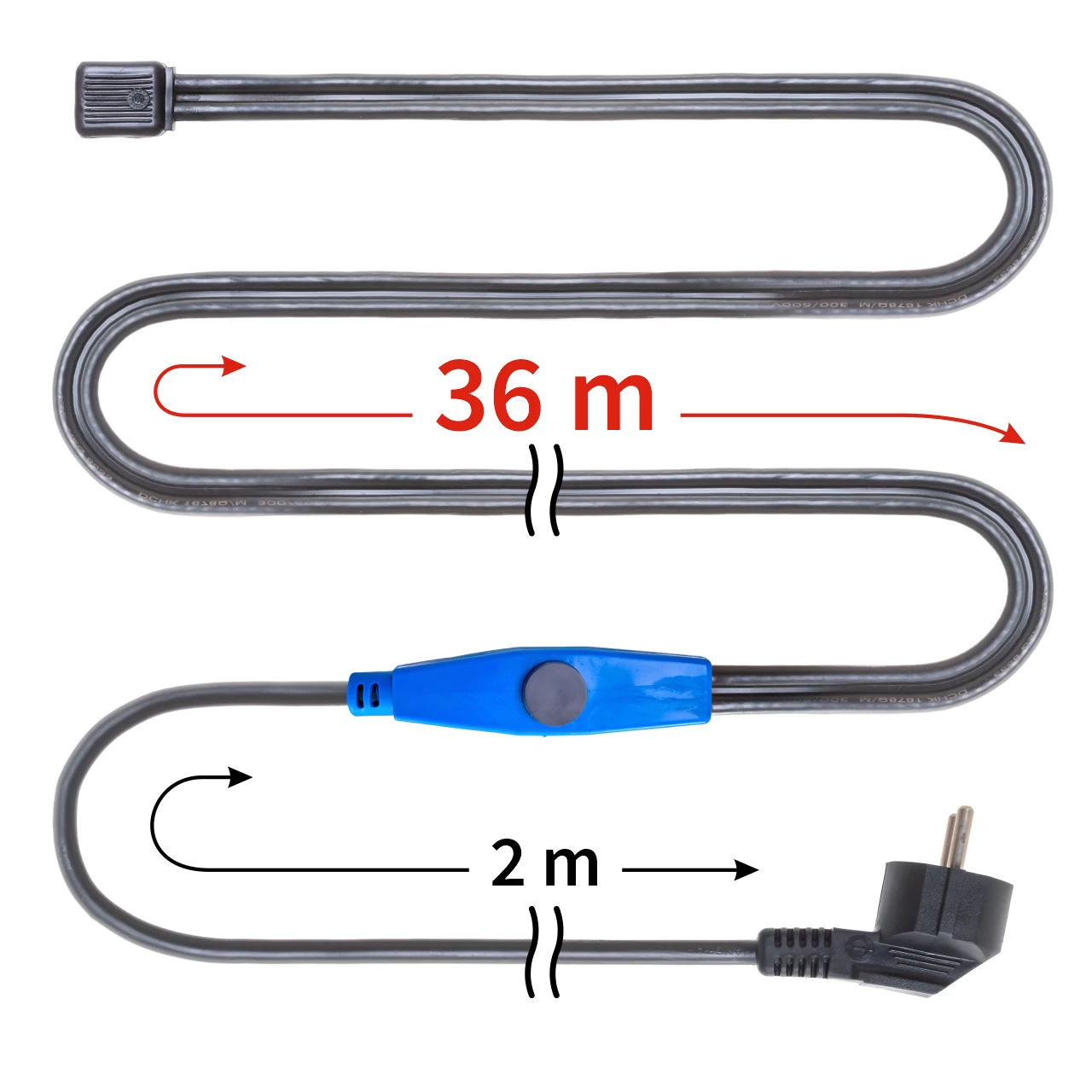 Cavo antigelo con termostato, 36 m