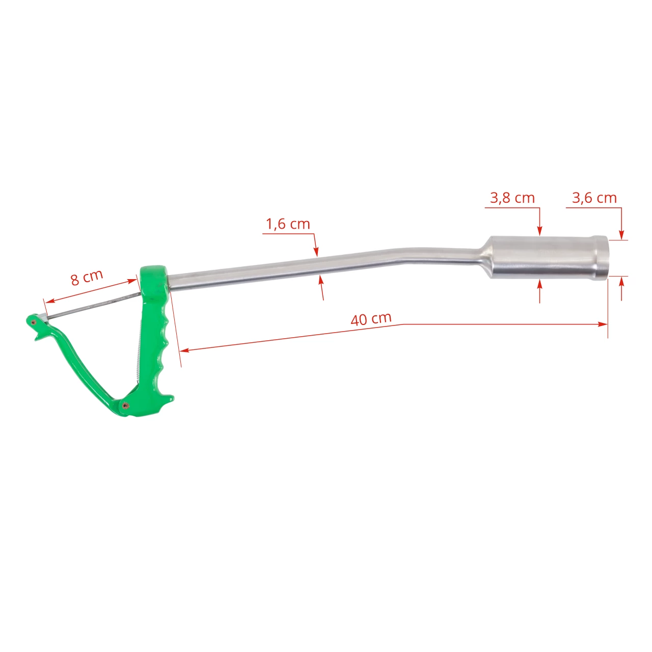 Dispositivo lancia calamita per magnete ruminale, 53 cm :: 53 cm