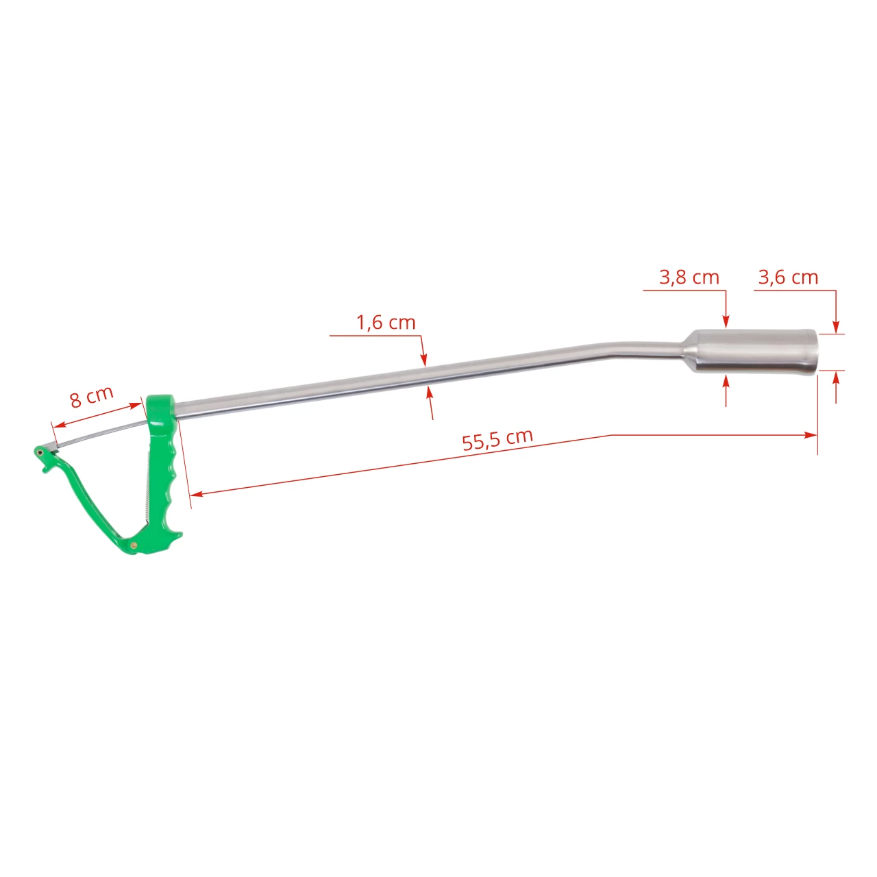 Dispositivo lancia calamita per magnete ruminale, 70 cm :: 73 cm