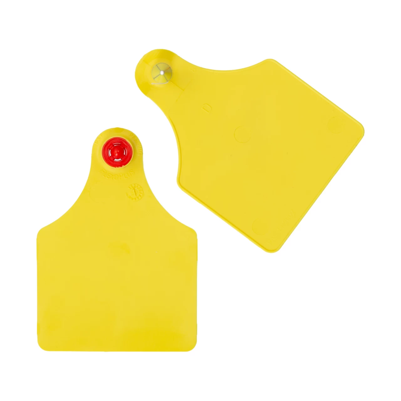 Set di marchi auricolari per bovini, FlexoPlus, giallo, 5,5 × 8 cm, 25 paia