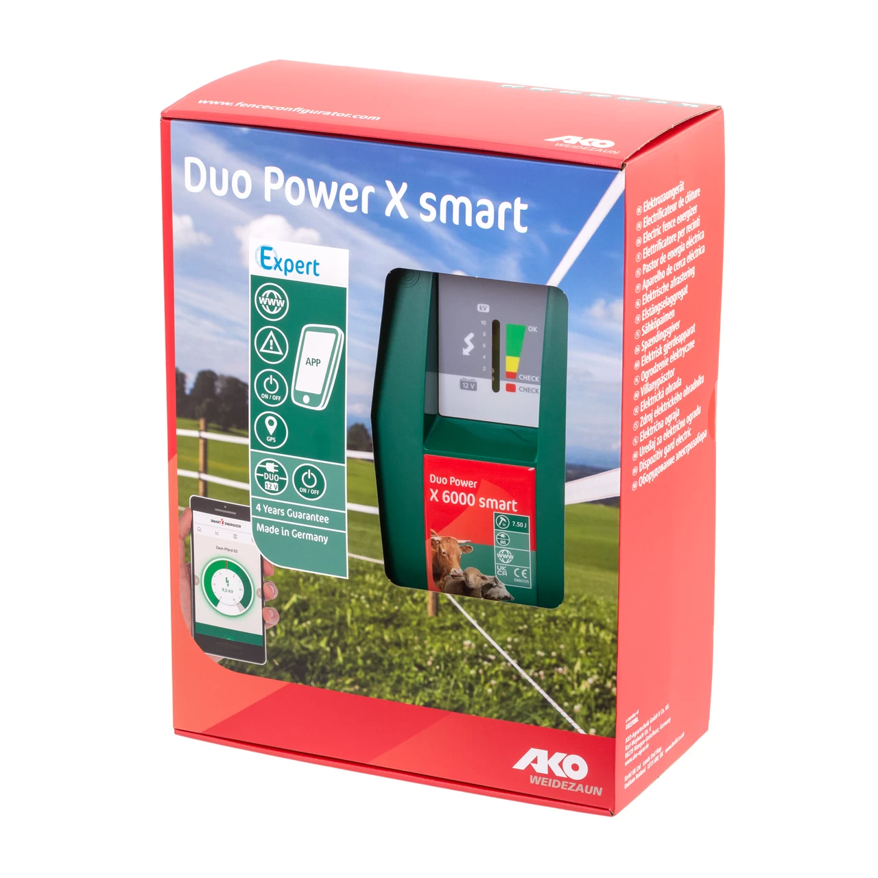 Elettrificatore AKO Duo Power X6000 Smart, 230/12 V, 5 Joule