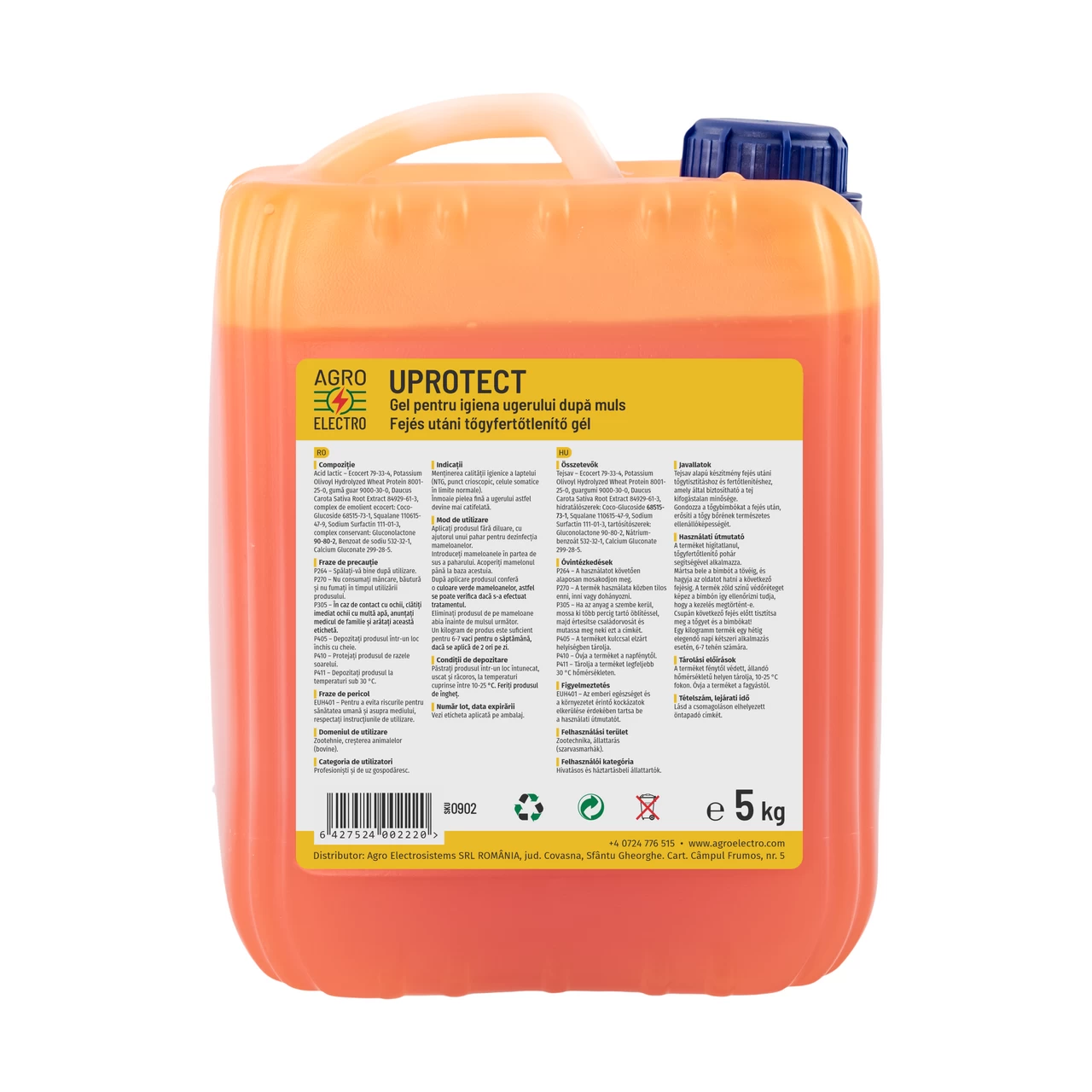 Gel per l'igiene della mammella dopo la mungitura, UPROTECT, 5 kg