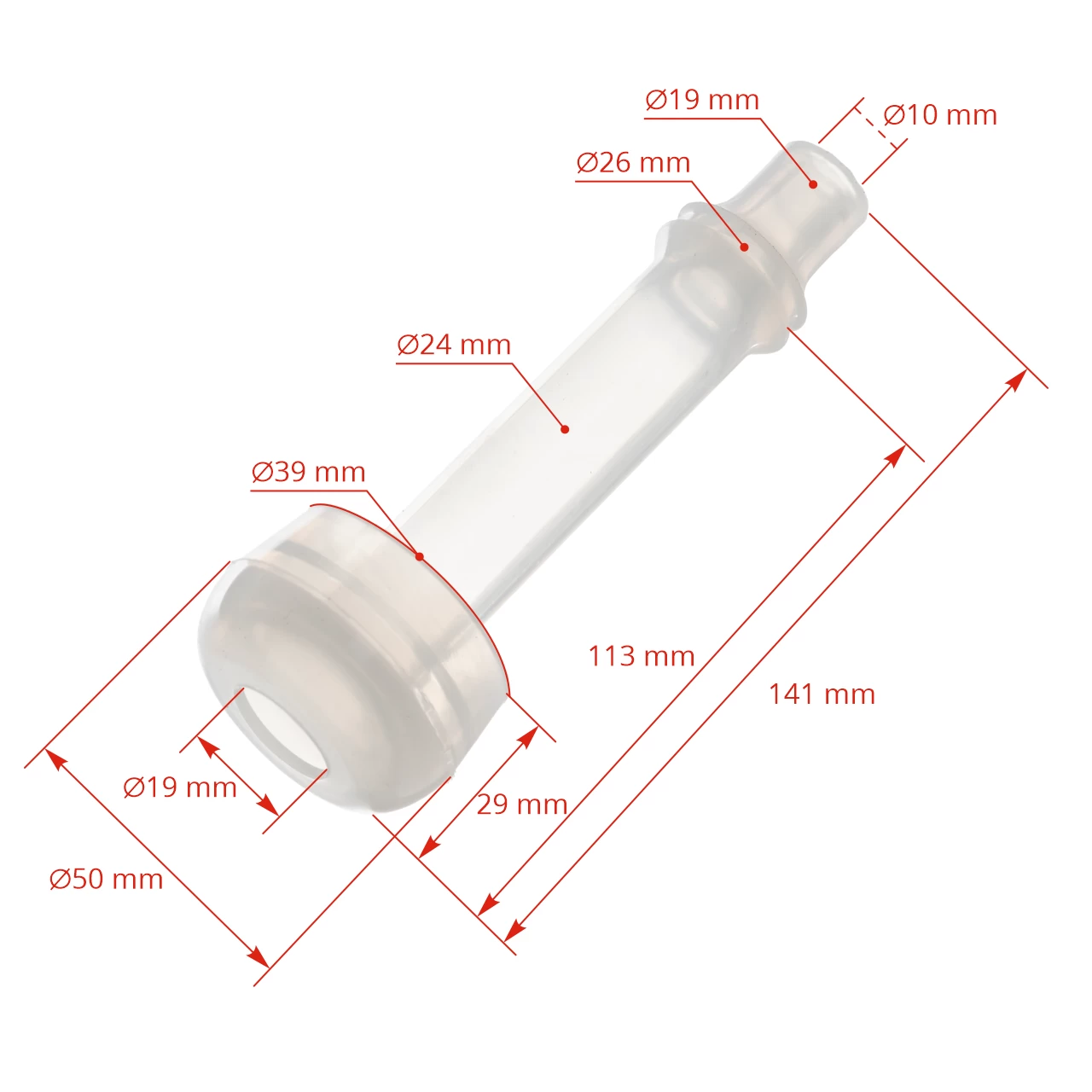 Guaina in silicone per mungitrici per pecore, set di 4 pz.