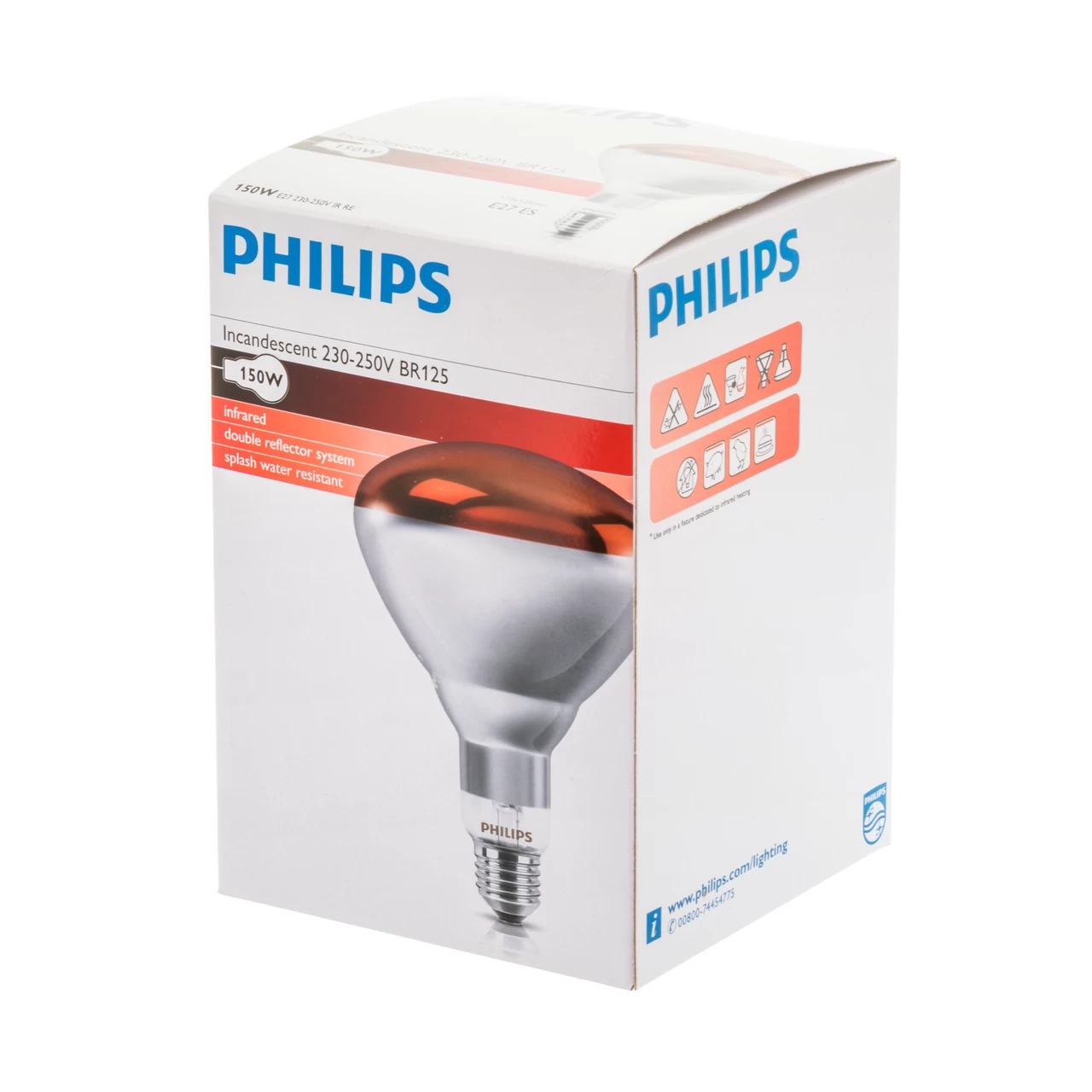 Lampadina riscaldante a infrarossi, 150 W, Philips