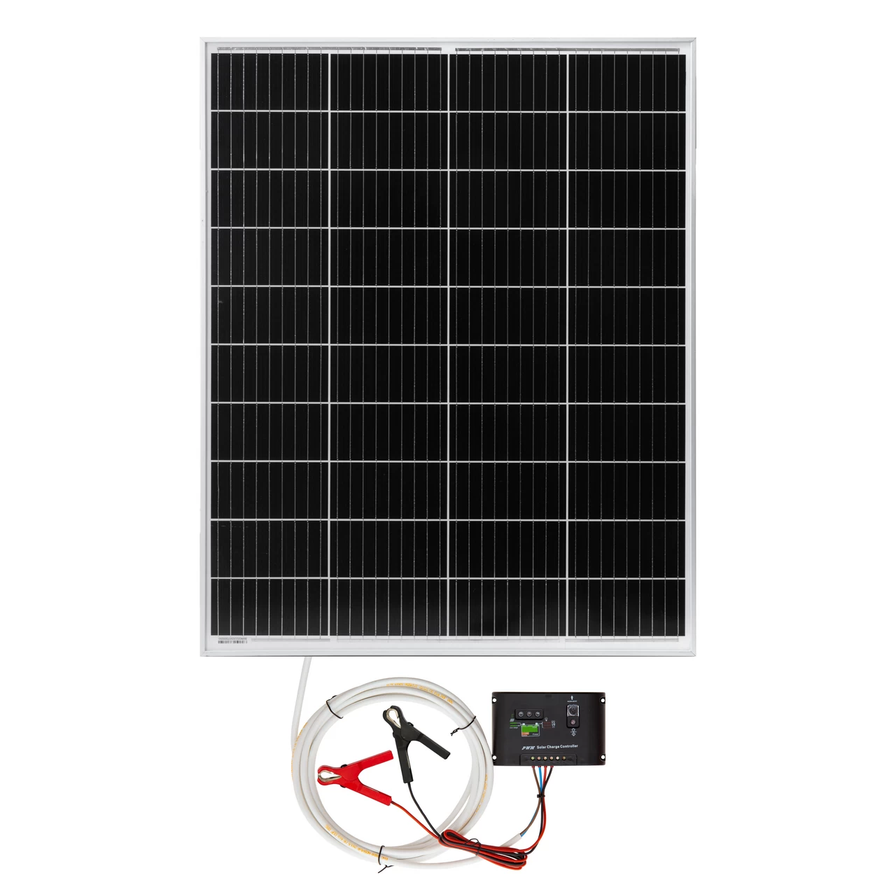 Panello solare monocristallino 100 W, con regolatore di carica