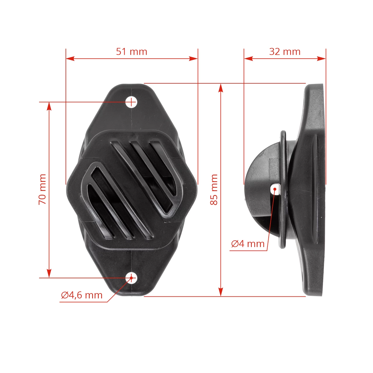 Isolatore per recinto permanente, per filo metallico max. 2,5 mm, 10 pz.