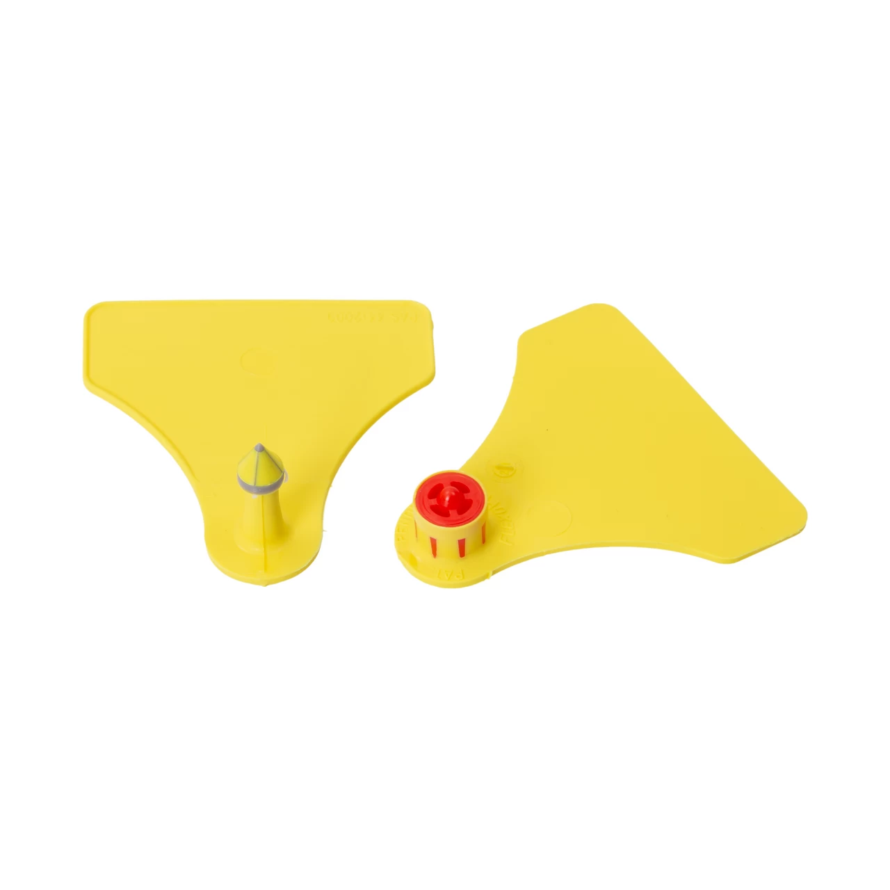 Set di marchi auricolari per bovini, FlexoPlus, giallo, 5,5 × 5,7 cm, 25 paia