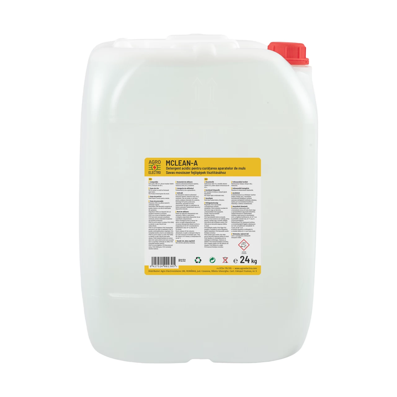 Detergente acido per la pulizia delle mungitrici, MCLEAN-A, 24 kg :: 24 kg