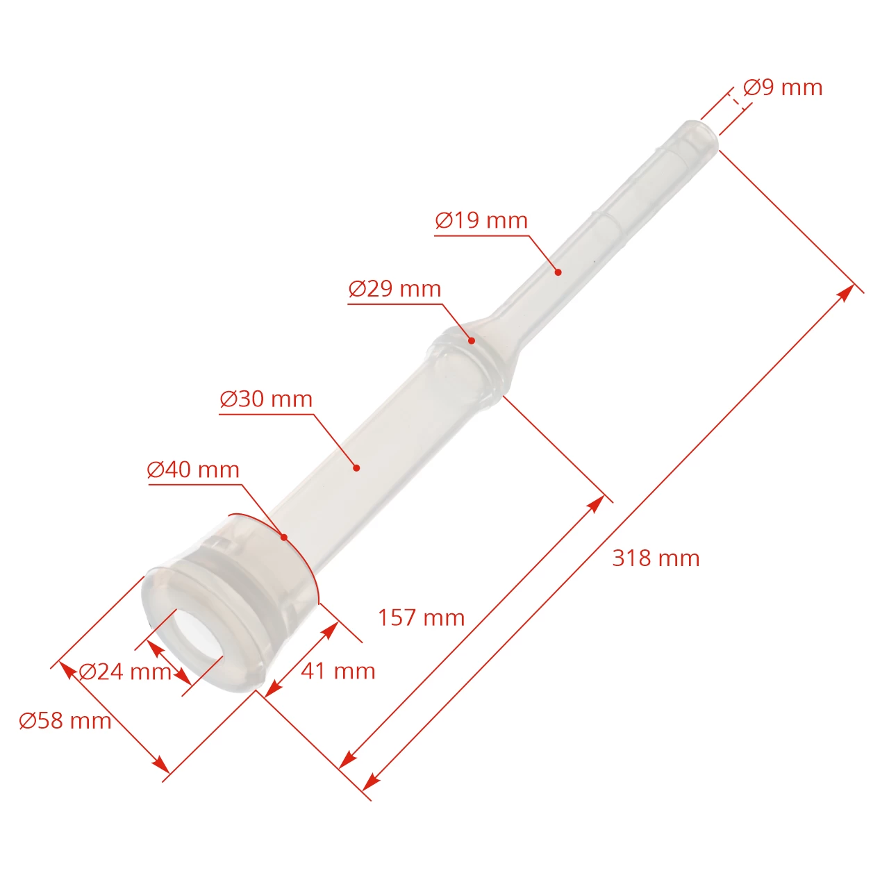 Guaina lunga in silicone per mungitrici per mucche, set di 4 pz.