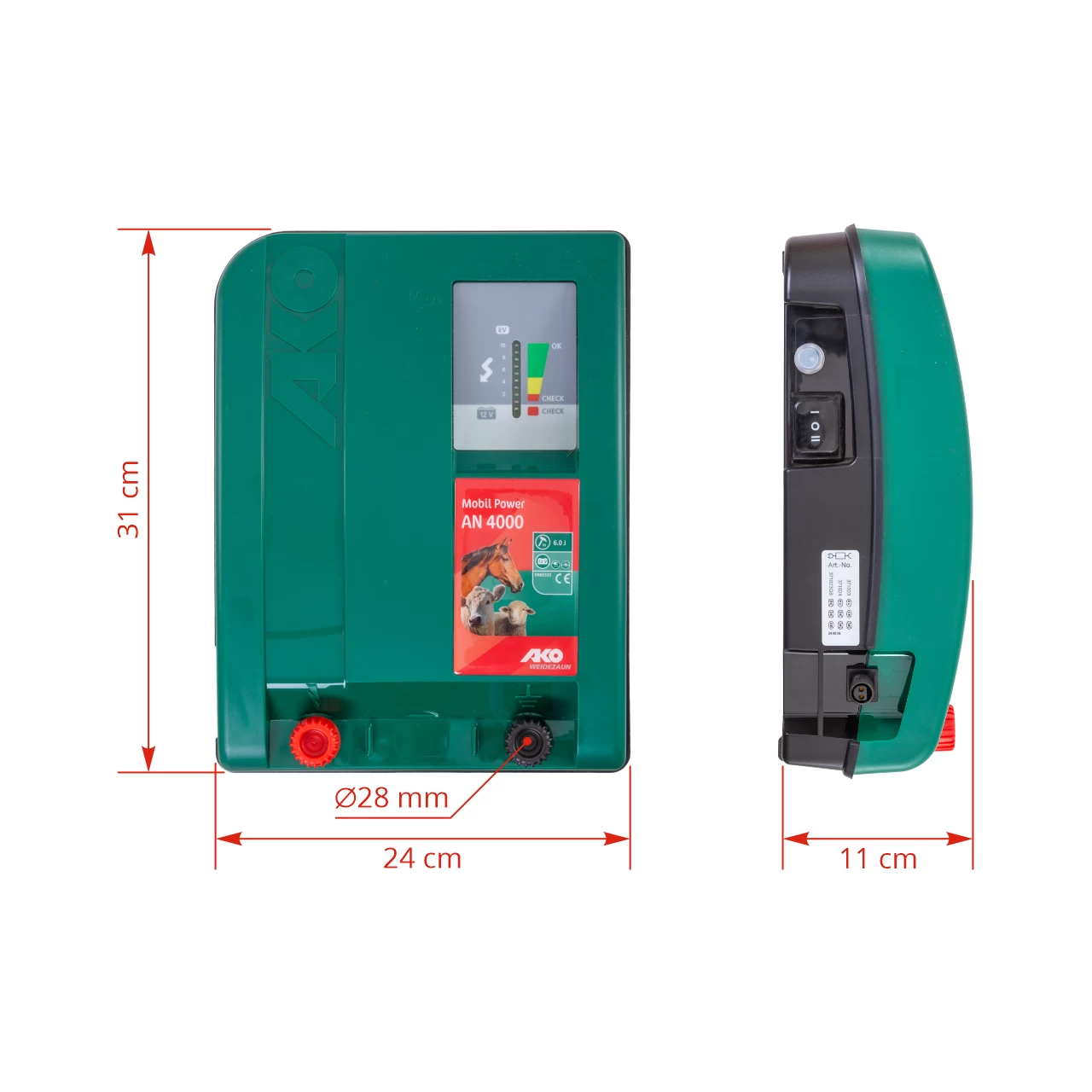 Elettrificatore AKO Mobil Power AN 4000, 12 V, 3,8 Joule