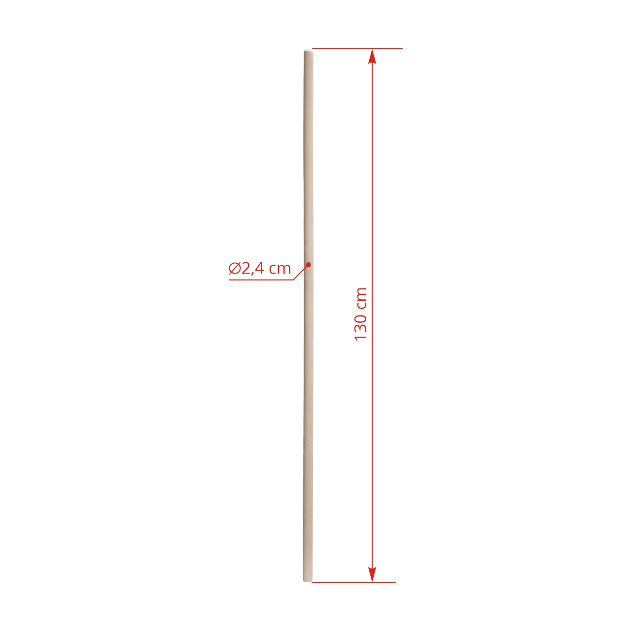 Gambo per scopa, 130 cm