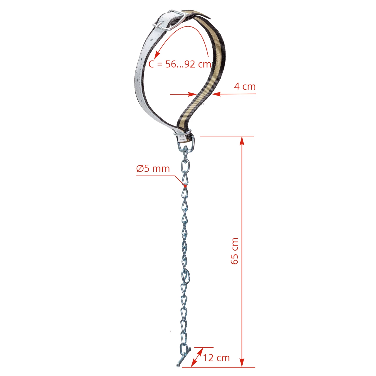 Cintura a catena universale per bovini, 100 × 4 cm