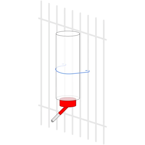 Abbeveratoio a biglia per roditori, 1100 ml