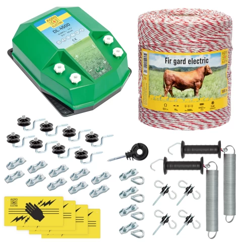 Kit completo recinto elettrico, 1000 m, 4,5 Joule, per animali domestici :: 1000 m