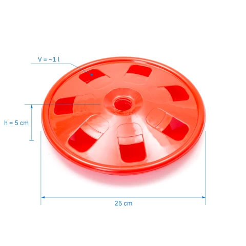 Abbeveratoio rotondo per pollame con contenitore PET