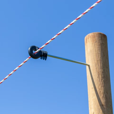 Isolatore anulare lungo a vite da legno, 200 mm