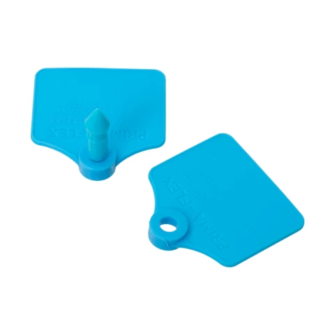 Set di marchi auricolari per pecore, Prima-Flex, blu, 4,4 × 4,6 cm, 25 paia :: Blu