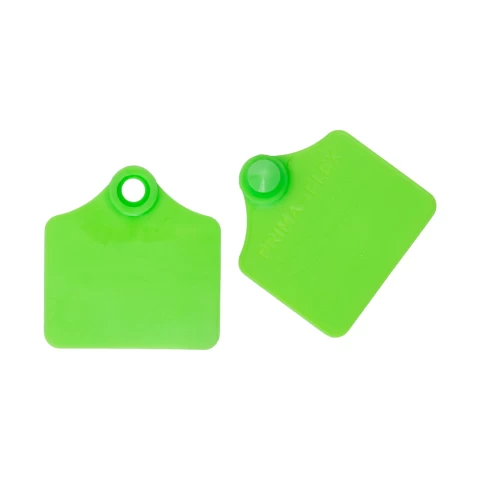 Set di marchi auricolari per pecore, Prima-Flex, verde, 4,4 × 4,6 cm, 25 paia :: Verde