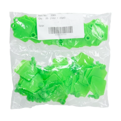 Set di marchi auricolari per pecore, Prima-Flex, verde, 4,4 × 4,6 cm, 25 paia :: Verde