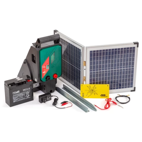 Elettrificatore AKO S 3000 con panello solar e accumulatore, 3 Joule