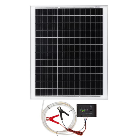 Pannello solare monocristallino 50 W con regolatore di carica