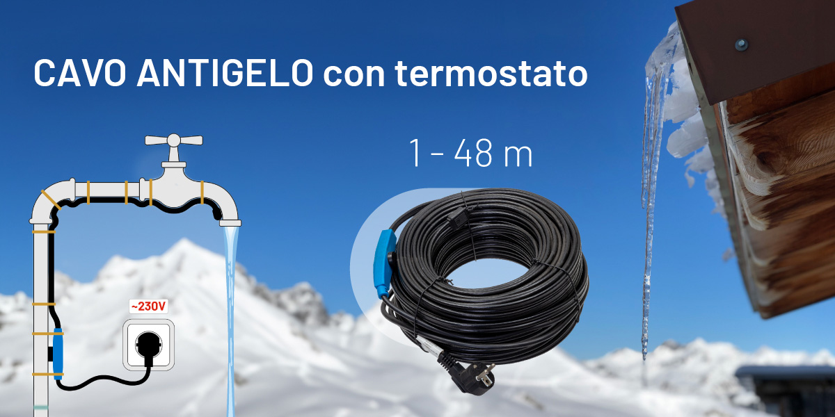 Cavo antigelo con termostato